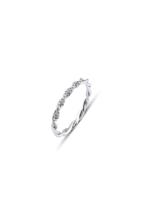 0,12 Karat Pırlanta Yarımtur Yüzük