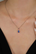 0,77 Karat Tanzanite 14 Ayar Altın Pırlanta Kolye