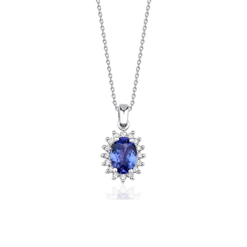 0,79 Karat tanzanite Anturaj Kolye