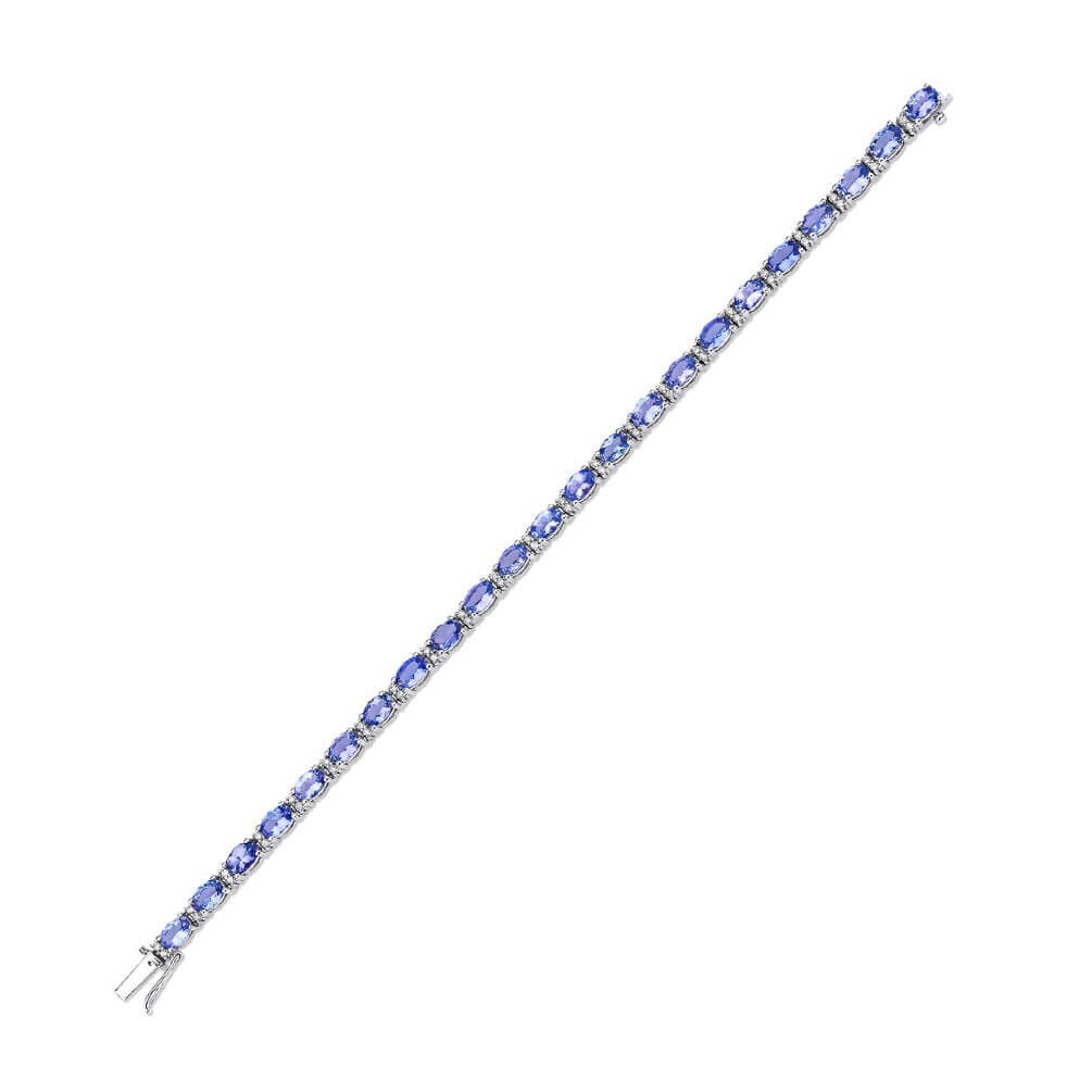10,40 Karat Tanzanite Su Yolu Pırlanta Bileklik