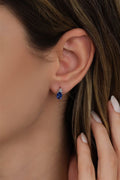 1,47 Karat Tanzanite 14 Ayar Altın Pırlanta Küpe