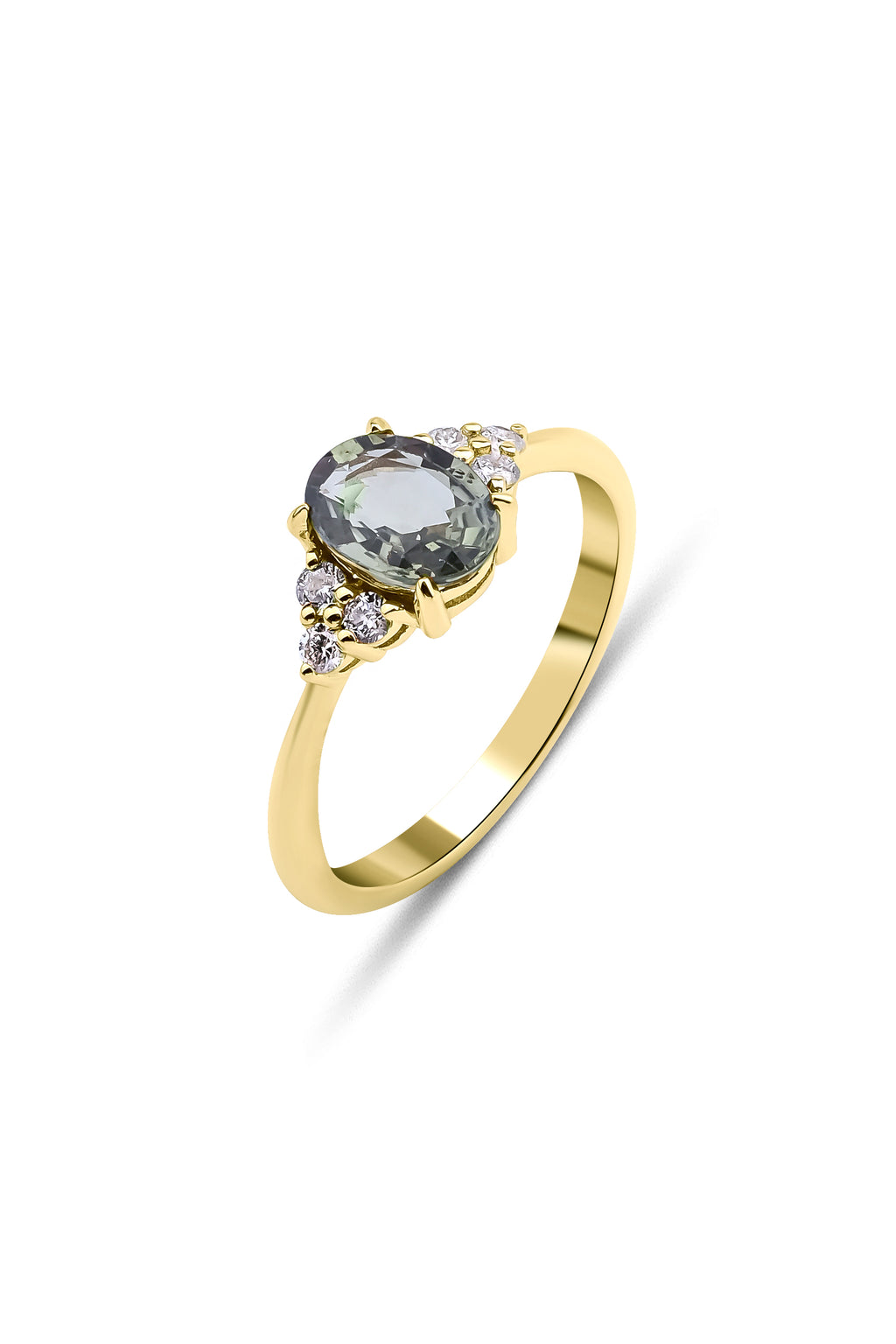 1,15 Karat Yeşil Safir Pırlanta Yüzük