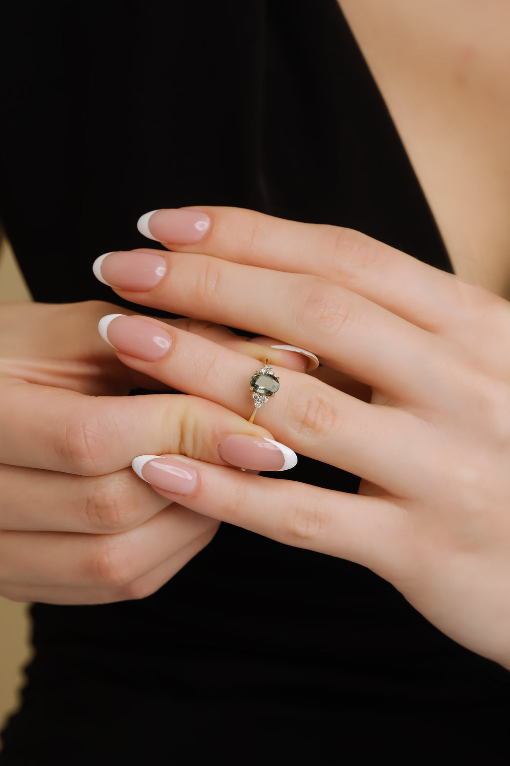 1,15 Karat Yeşil Safir Pırlanta Yüzük