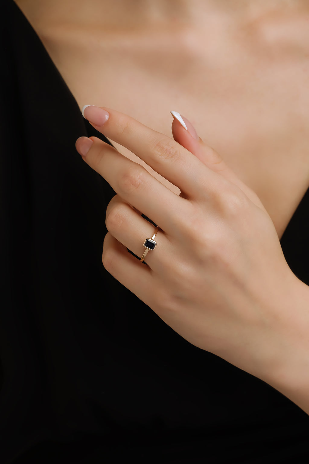 Emerald Kesim 0.46 Karat Safir Yüzük